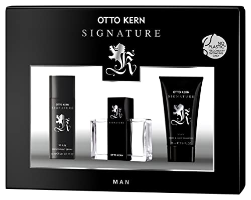 Otto Kern® Signature Man I Geschenkset I Trio Set - klassisch - souverän - elegant - ein Duft der Zeichen setzt | EDT 30ml Natural Spray + Duschgel 75ml + Deo 75ml von Ultimate Black