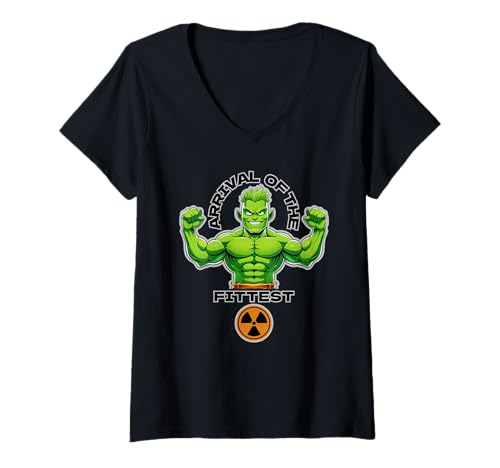 Damen Die Fittest Gym Fitness Muskel- und Motivationsausrüstung ist da T-Shirt mit V-Ausschnitt Damen Die Fittest Gym Fitness Muskel- und Motivationsausrüstung ist da T-Shirt mit V-Ausschnitt von Ultimate Fitness Lifestyle Apparel for Gym
