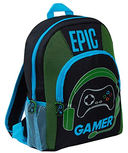 Ultimate Kids Epischer Gamer Rucksack für Kinder Teenager Erwachsene Reise Schule Gaming Tasche Rucksack mit Flaschenhaltern von Ultimate Kids