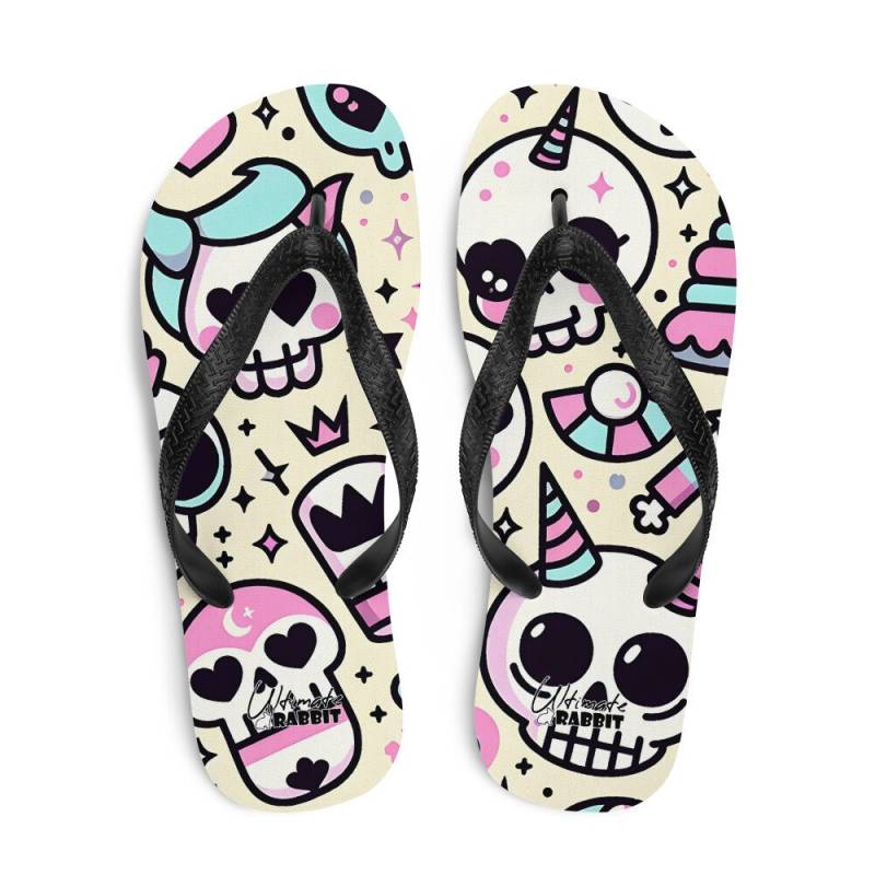 Flip-Flops Mit Süßen Totenköpfen | Sandalen Sommerschuhe Badelatschen Gothic Flip Flops Sommermode Flip-Flops Mit Süßen Totenköpfen | Sandalen Sommerschuhe Badelatschen Gothic Flip Flops Sommermode von UltimateRabbit