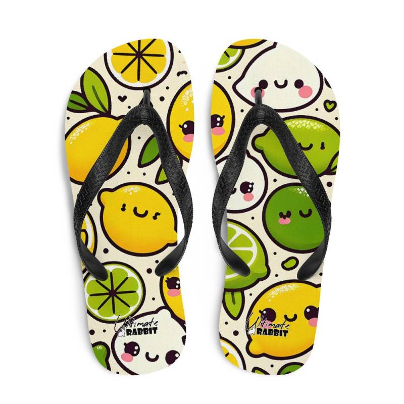 Flip-Flops Mit Süßen Zitronen Und Limetten Design | Sommerschuhe Sandalen Flip-Flops Mit Süßen Zitronen Und Limetten Design | Sommerschuhe Sandalen von UltimateRabbit