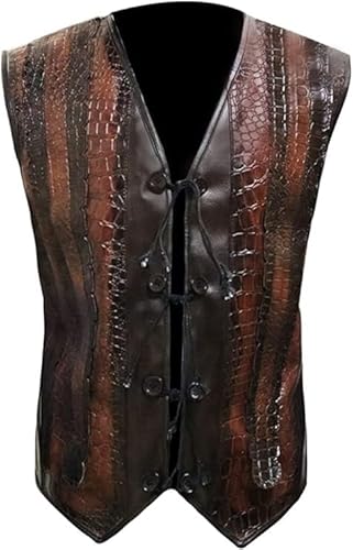 Ultimo Jacket Dund-ee Herrenweste im Krokodil-Stil, Kunstleder, Braun, Braun, XX-Large Ultimo Jacket Dund-ee Herrenweste im Krokodil-Stil, Kunstleder, Braun, Braun, XX-Large von Ultimo Jacket
