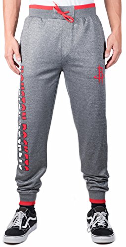 Ultra Game Herren Gfm2900f NBA Bounce Active Poly Fleece Team Logo Jogger Pants, Anthrazit meliert, Small von Ultra Game