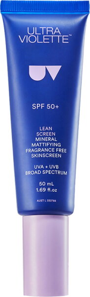 Ultra Violette Lean Screen Mineral Mattifying Fragrance Free Skinscreen SPF50+ 50 ml von Ultra Violette
