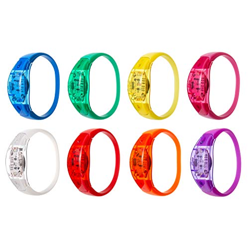 Ultra 4 Multi Soundaktivierte LED-Armbänder Leuchtende Sprachsteuerung LED-Armband Blinkend für Erwachsene Party Männer Frauen Musik Rave-Zubehör LED-Armbänder Veranstaltungen im Dunkeln von UltraByEasyPeasyStore