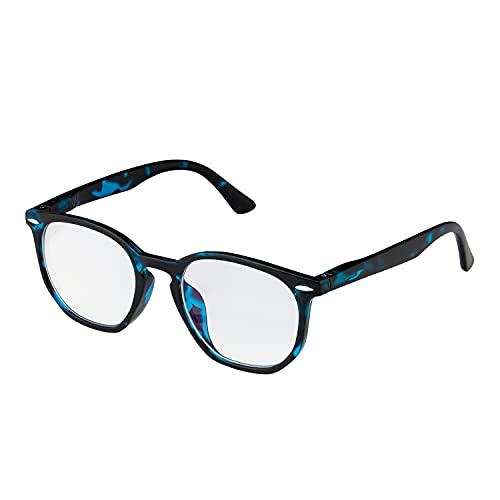 Ultra Blaues Schildpatt Blaulichtblockierende Brille für Kinder – Gaming-Brille, UV, Clear Blue, Lese- und Computerbildschirmschutz – Gamer-Gaming-Filter Anti-Blaulicht-Brille für Kinder von UltraByEasyPeasyStore