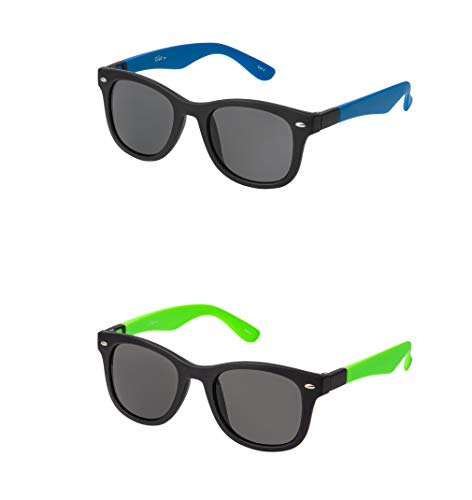 Ultra Clix Dual Frame Erwachsene Schwarz Blau und Grün Unisex Retro 80er Vintage Style Sonnenbrille Männer und Frauen Können Klassische Ovale Sonnenbrillen Herren Sonnenbrillen Damen UV400 von UltraByEasyPeasyStore