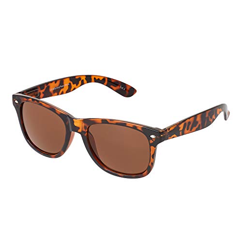 Ultra Erwachsene Schildkrötenrahmen mit braunen Gläsern Unisex Retro 80s Vintage Style Coole Sonnenbrille Männer Frauen Können Klassische Sonnenbrillen tragen Männer Sonnenbrillen Frauen UV400 von UltraByEasyPeasyStore