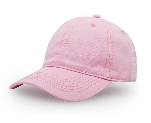 Baseballmütze, Waschbarer Stoff Baumwolle Verstellbarer Outdoor Sonnenhut Lässiger Unisex-Hip-Hop-Hut Hysteresenkappe Rosa von UltraKey