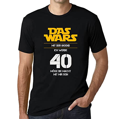 Herren Grafik T-Shirt 40 Jahre Alt Das Wars Mit Der Jugend Geschenk 40. Geburtstag Jahrestag 40 Jahre Jubiläum 40 Jährige Mann Jahrgang 1985 Kurzarm Lustige Druck Dunkelschwarz L von Ultrabasic