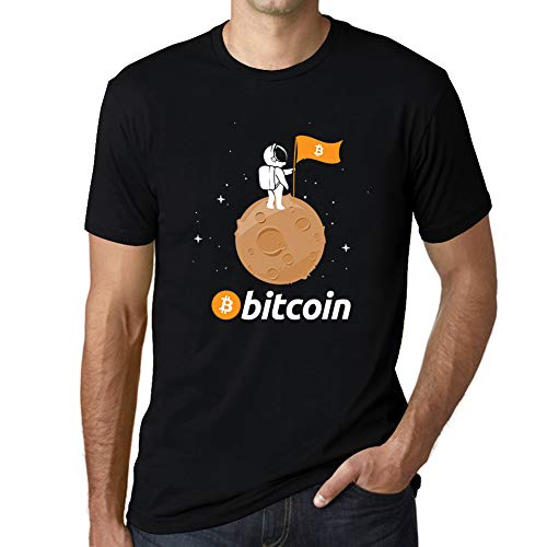 Herren Grafik T-Shirt Bitcoin-Astronaut HODL BTC – Bitcoin Astronaut HODL BTC – Öko-Verantwortlich Vintage Jahrgang Kurzarm Lustige Druck Geburtstag Geschenk Mann Dunkelschwarz S von Ultrabasic