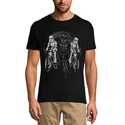 Herren Grafik T-Shirt Galaxie Biker Darth Vader – Galaxy Bikers Darth Vader – Öko-Verantwortlich Vintage Jahrgang Kurzarm Lustige Druck Geburtstag Geschenk Mann Dunkelschwarz XL von Ultrabasic