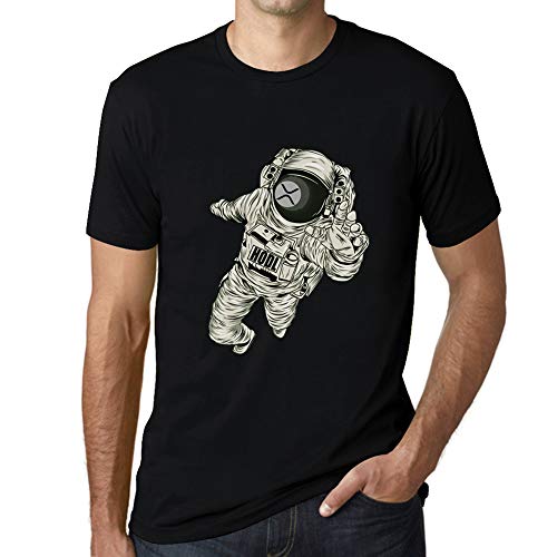 Herren Grafik T-Shirt Ripple Logo xrp Mond Kryptowährung – Ripple Logo Xrp Moon Cryptocurrency – Öko-Verantwortlich Vintage Jahrgang Kurzarm Lustige Druck Geburtstag Geschenk Mann Dunkelschwarz M von Ultrabasic