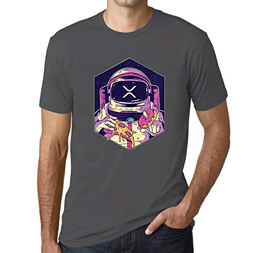 Herren Grafik T-Shirt Xrp Symbol Kryptowährung auf dem Mond – Xrp Symbol Cryptocurrency to The Moon – Öko-Verantwortlich Vintage Jahrgang Kurzarm Lustige Druck Geburtstag Geschenk Mann Mausgrau L von Ultrabasic