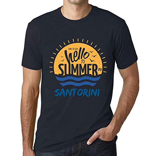 Herren Grafik T-Shirt Zeit den Sommer auf Santorin zu begrüßen – Time to Say Hello to Summer In Santorini – Öko-Verantwortlich Vintage Jahrgang Kurzarm Lustige Druck Geburtstag Geschenk Mann Dunk Herren Grafik T-Shirt Zeit den Sommer auf Santorin zu begrüßen – Time to Say Hello to Summer In Santorini – Öko-Verantwortlich Vintage Jahrgang Kurzarm Lustige Druck Geburtstag Geschenk Mann Dunk von Ultrabasic