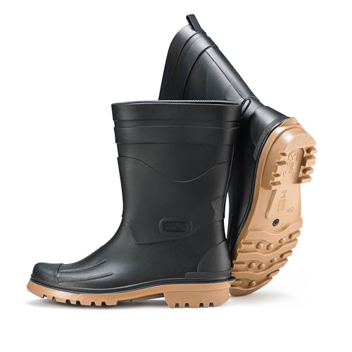 Ultrapower Fjordvik Vandrare - Herren Gummistiefel l Gartenstiefel | Matschstiefel | Festivalstiefel l 40-48, Farbe:Schwarz/Para (Braun), Gr.:40 / UK 6.5 von Ultrapower