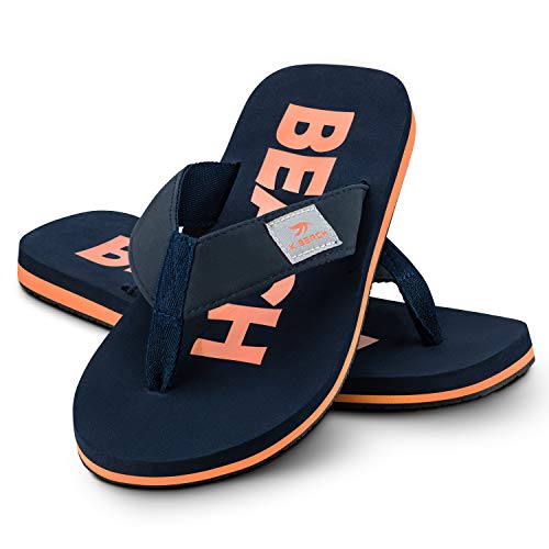 Ultrapower Flip-On Zehentrenner | Flip Flops | Badelatschen | Strandschuhe | Duschlatschen | Zehenstegpantolette | Bad | Sauna Schuhe | Sandalen | Blau/Orange | Gr.40 von Ultrapower