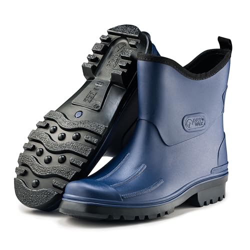 Ultrapower Nordhav Sköld Gummistiefel für Herren | Regenstiefel aus dem Material Gummi l | Gummihalbstiefel | Matschstiefel Halbhoch | Brushed Design | Dunkelblau/Schwarz, Gr.:41 von Ultrapower