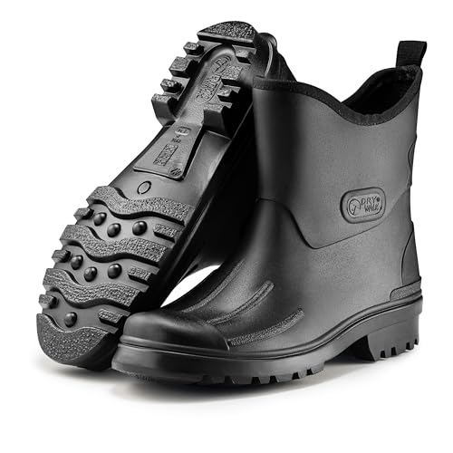 Ultrapower Nordhav Sköld Gummistiefel für Herren | Regenstiefel aus dem Material Gummi l | Gummihalbstiefel | Matschstiefel Halbhoch | Brushed Design | Schwarz, Gr.:42 von Ultrapower