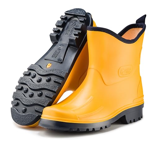 Ultrapower Nordhav Sköld Gummistiefel für Herren | Regenstiefel aus dem Material Gummi l | Gummihalbstiefel | Matschstiefel Halbhoch | Brushed Design | Größen 41-46, Farbe:Gelb/Dunkelblau, Gr.:44 von Ultrapower