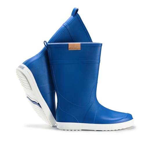 Ultrapower REGNRASK - Damen einfarbige Gummistiefel mit Kontrastsohle l Gartenstiefel | Matschstiefel | Festivalstiefel l Blau/Weiß, Gr.:38 von Ultrapower