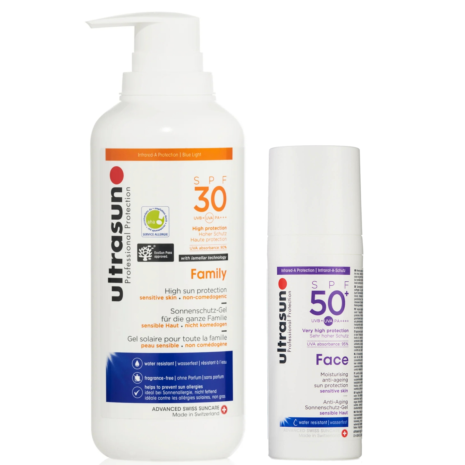 Ultrasun Family SPF30 400ml and Ultrasun Face SPF 50+ 50ml Bundle von Ultrasun