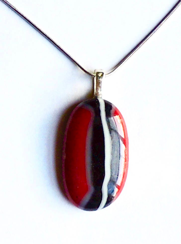 Verschmolzen Glas Pfütze Anhänger von UltravioletGifts