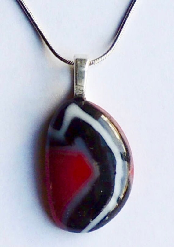 Verschmolzen Glas Pfütze Anhänger von UltravioletGifts