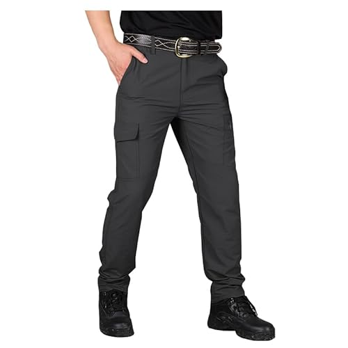 Arbeitshose Herren Elastisch Schnell Trocknend – Outdoor Hose mit Taschen – Wasserabweisend & Bequem – Freizeit Cargohose für Beruf, Handwerk & Alltag von Ultum