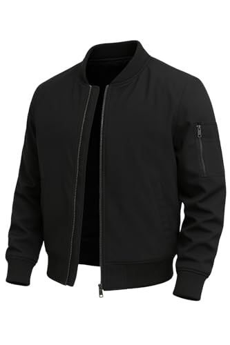 Ultum Herren Bomberjacke – Übergangsjacke mit Reißverschluss, elastischem Bund & Ärmeltasche, casual & stylisch von Ultum