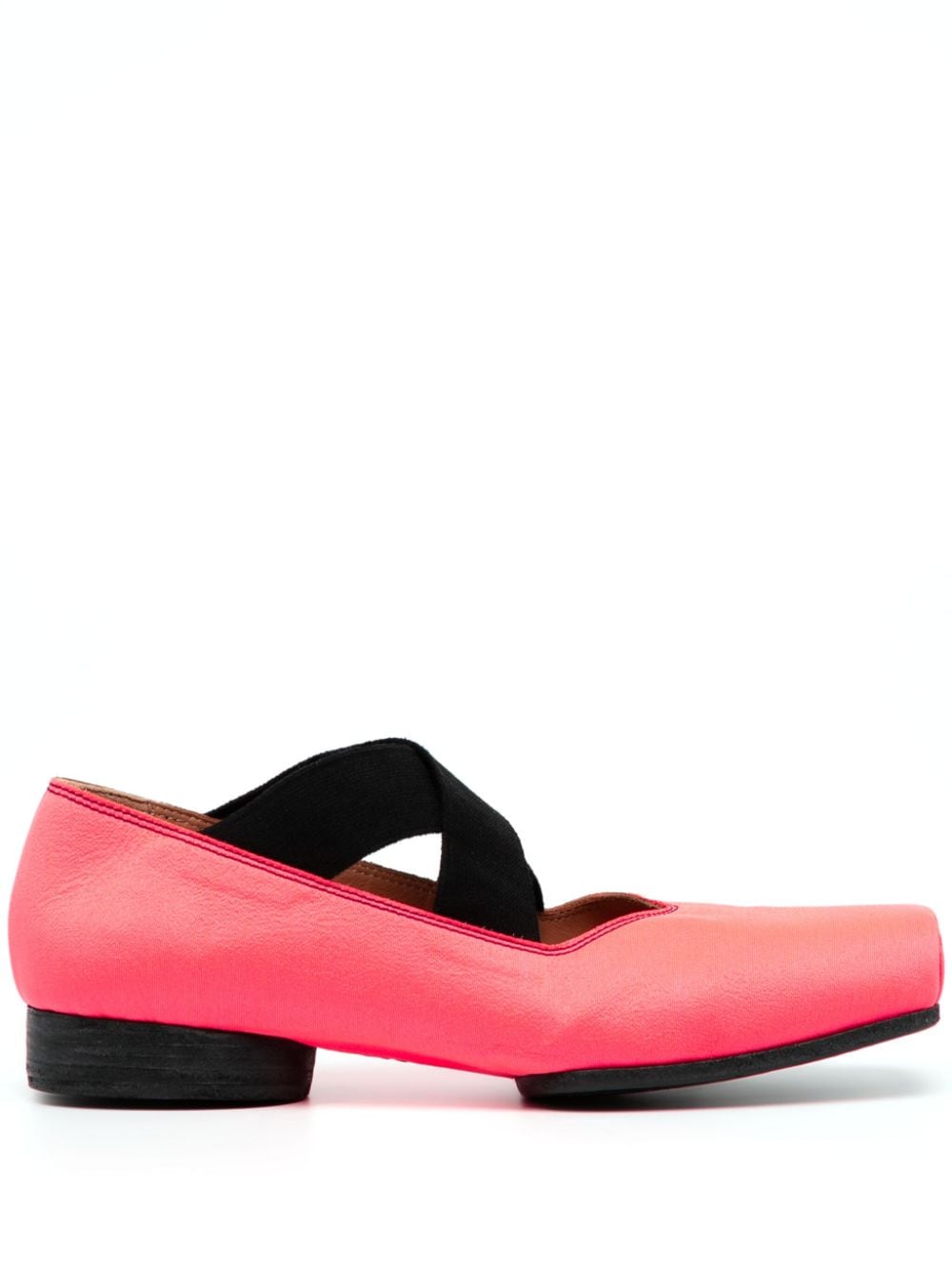 Uma Wang crossover-strap ballerina shoes - Rosa von Uma Wang