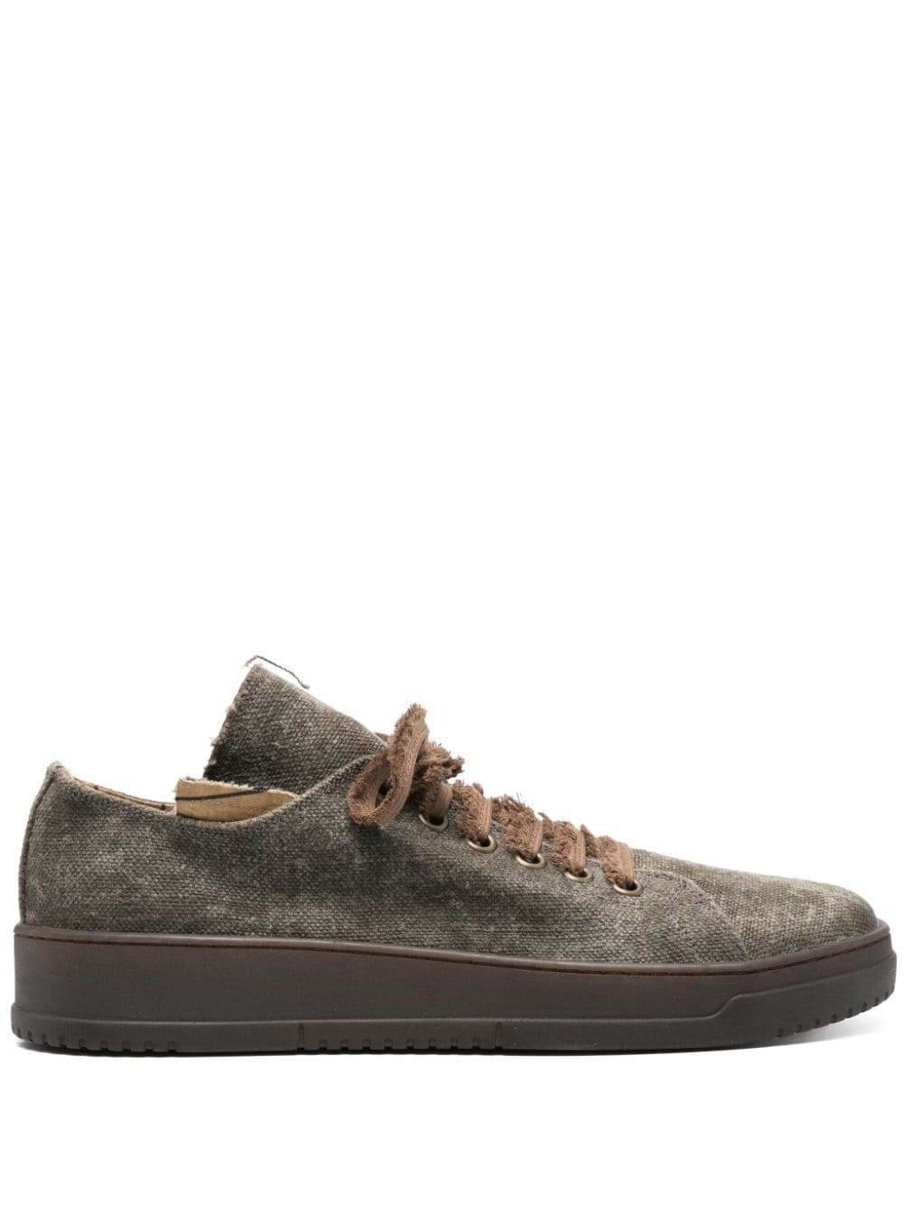 Uma Wang distressed round-toe sneakers - Grün von Uma Wang