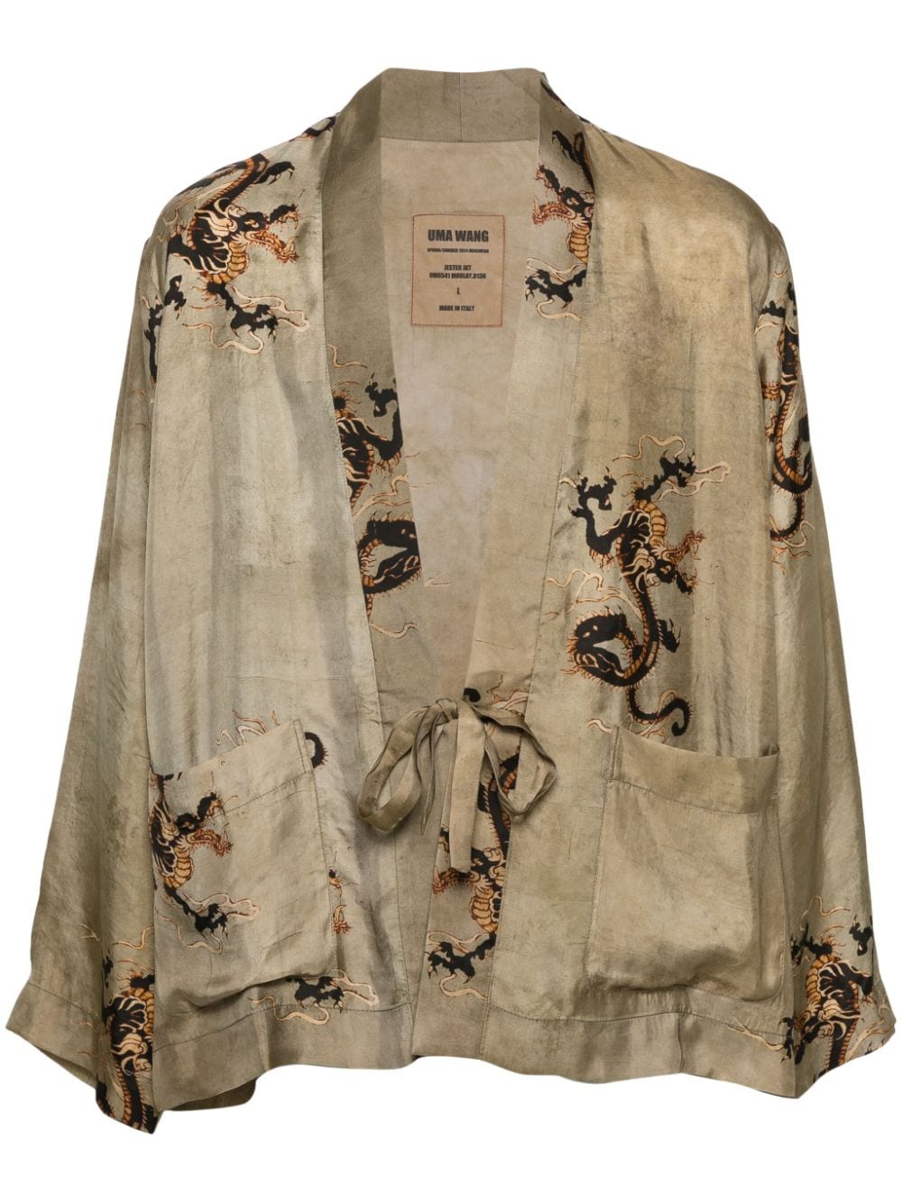 Uma Wang Jacke mit Drachen-Print - Nude von Uma Wang