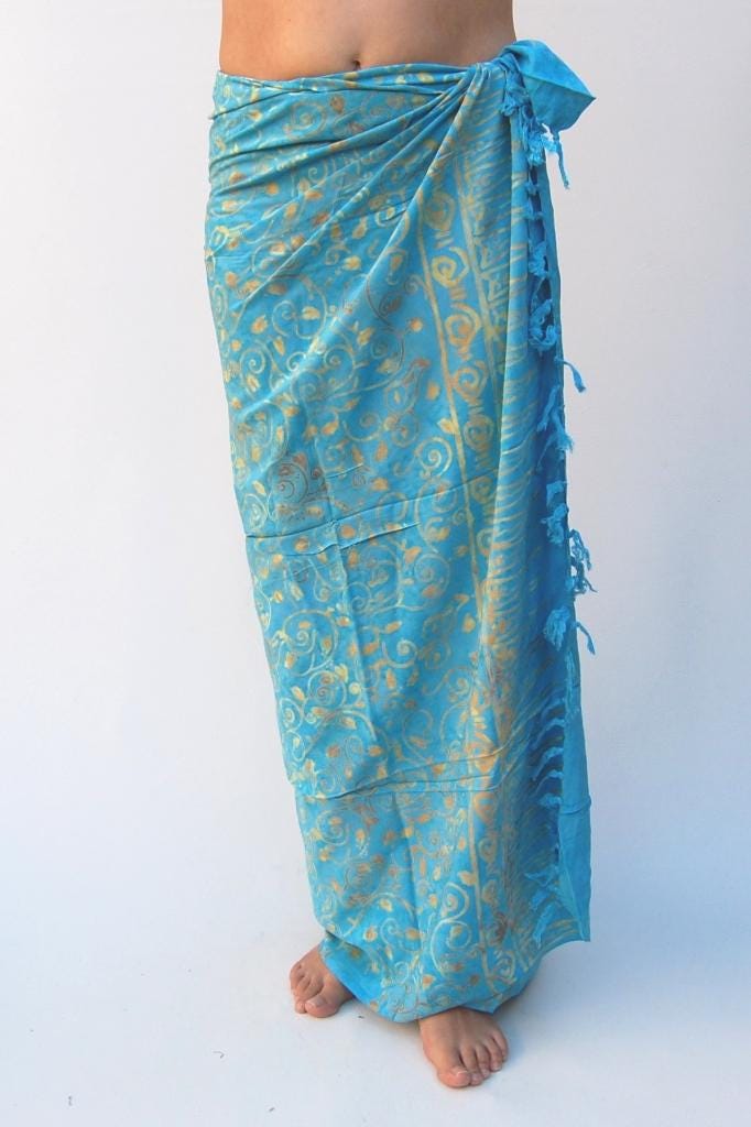 Premium Sarong + Gratis Sarongschnalle Und Anleitung, Pareo, Strandtuch, Wickelrock, Sari, Lungi, Bali Stil, Sommerrock, Sa 384-P/387-P Premium Sarong + Gratis Sarongschnalle Und Anleitung, Pareo, Strandtuch, Wickelrock, Sari, Lungi, Bali Stil, Sommerrock, Sa 384-P/387-P von UmaEssentials