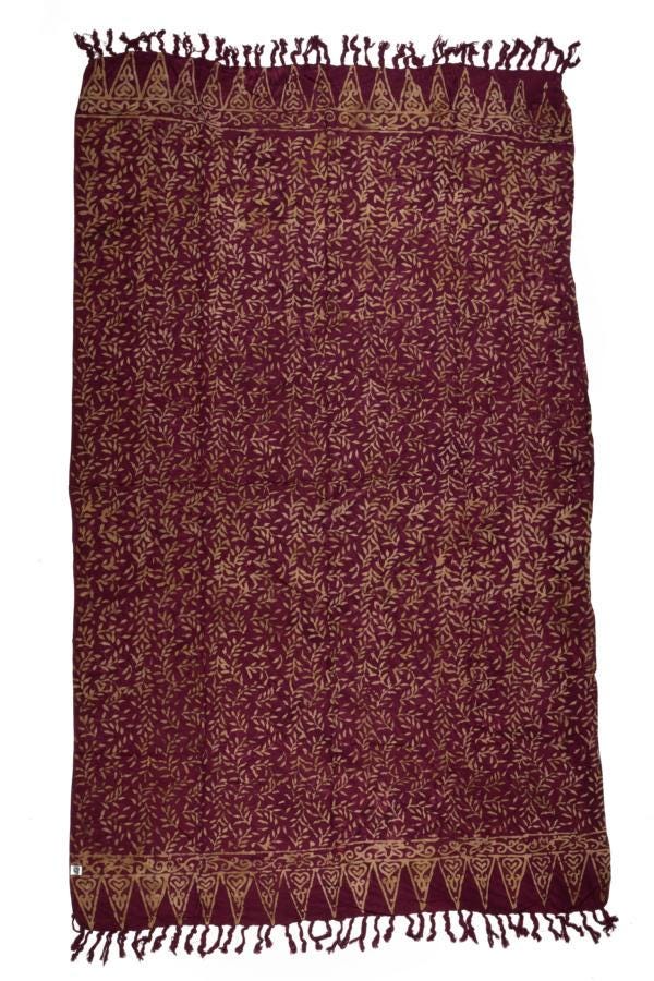 Premium Sarong + Gratis Sarongschnalle Und Anleitung, Pareo, Strandtuch, Wickelrock, Sari, Lungi, Bali Stil, Sommerrock, Sal 553-P von UmaEssentials