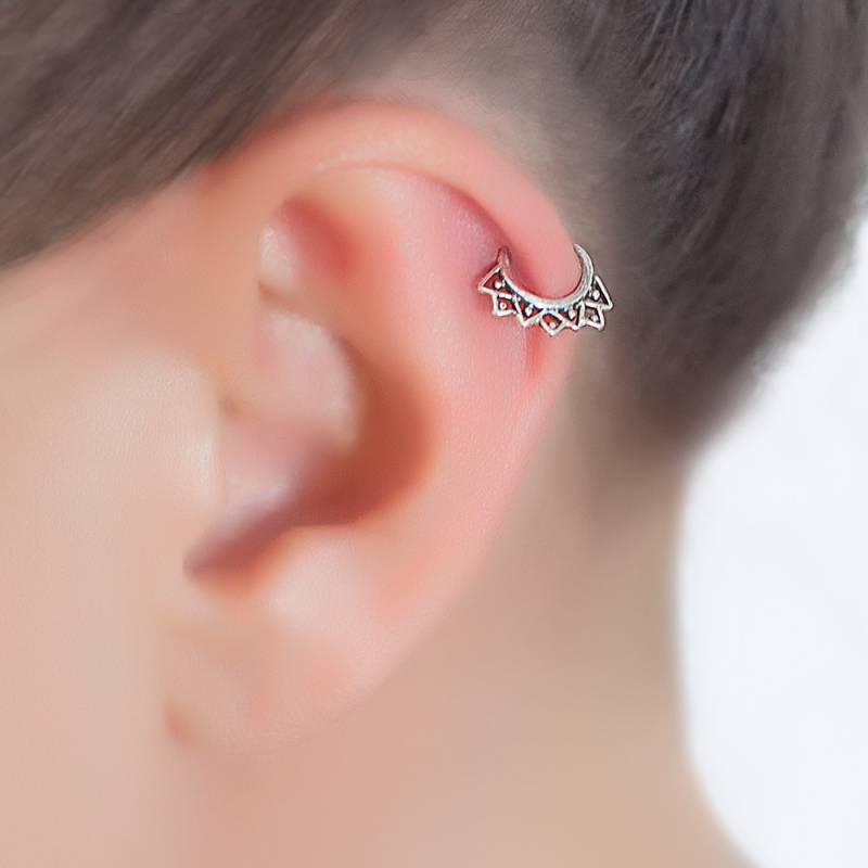 Ohr Tragus, Dünne Draht Hoops, Knorpel Ohrring, Helix Kleine Hoop Ohrring von Umanativedesign