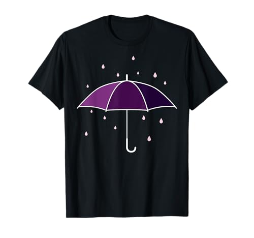 Regenschirm Regen Lila für violette Lieblingsfarbe T-Shirt von Umbrella Rain Purple