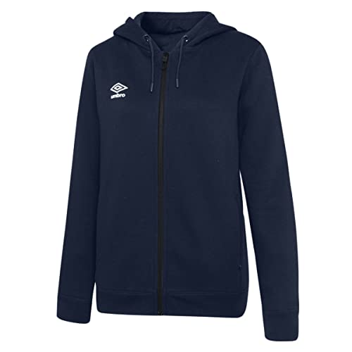 UMBRO - Kapuzenjacke CLUB LEISURE – Damen, Marineblau / Weiß, 38 von UMBRO