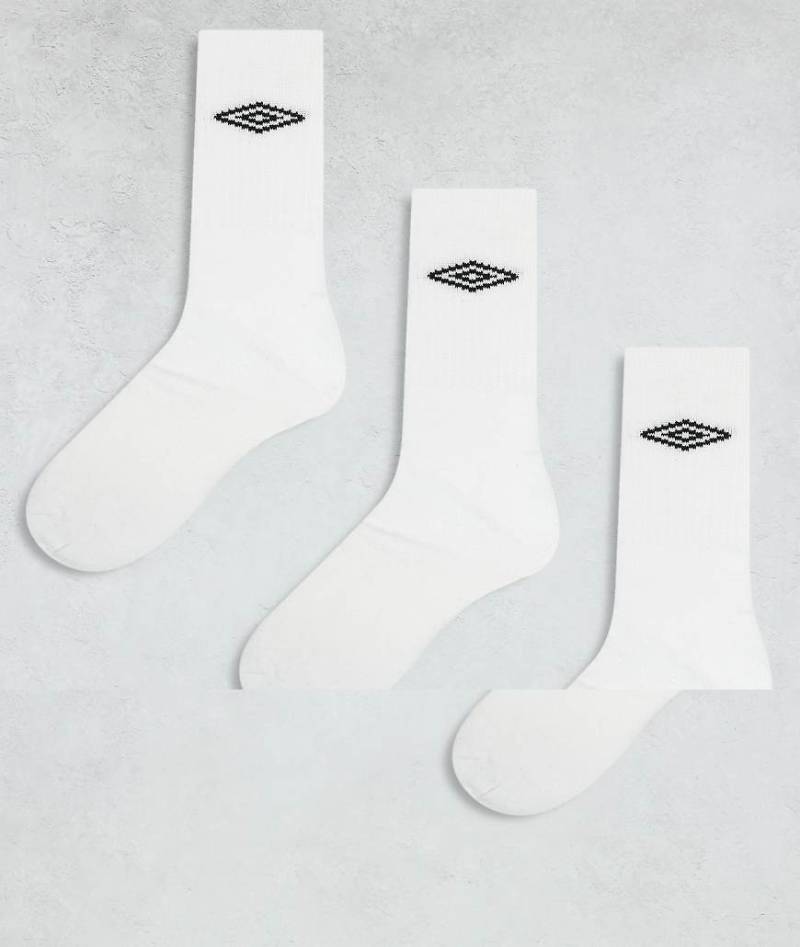 Umbro - 3er-Pack Crew-Socken in Weiß von Umbro