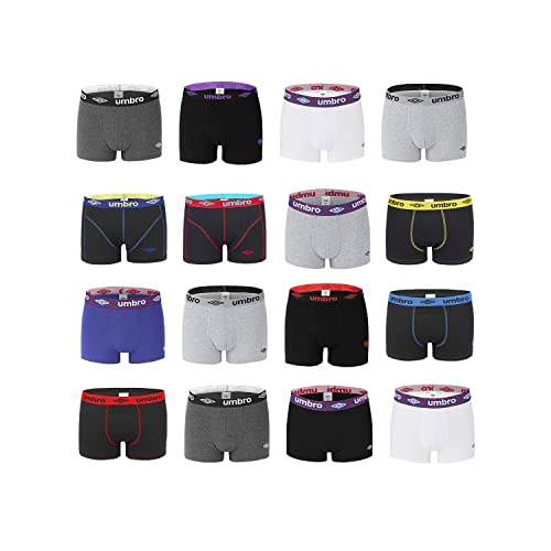 Unterhosen Männer Pack Surprise, Boxershorts Herren, Zufälliges Muster, Atmungsaktiv (6er Pack), Blau, XL von UMBRO