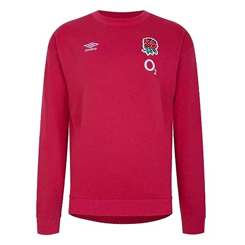 Umbro Herren England Fleece Sweat (O2) Sweatshirt, Rot (Earth Red), XL von UMBRO