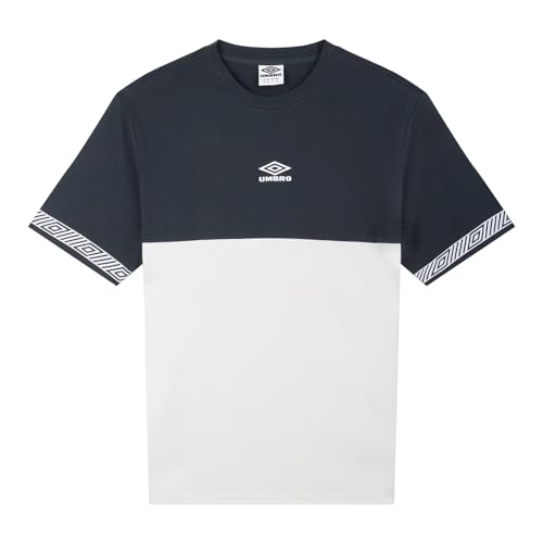 Umbro Herren Rundhalsausschnitt für Sport im Club-Stil T-Shirt, Nimbus Cloud/Colleigate Blue, L von UMBRO