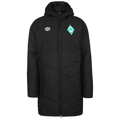 UMBRO SV Werder Bremen Padded Winterjacke Herren schwarz/grün, M (48/50 EU) von UMBRO