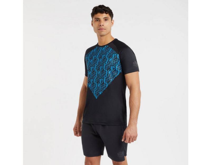 Umbro T-Shirt Pro Training Graphic Jersey (100% Polyester) schwarz/blau Herren von Umbro