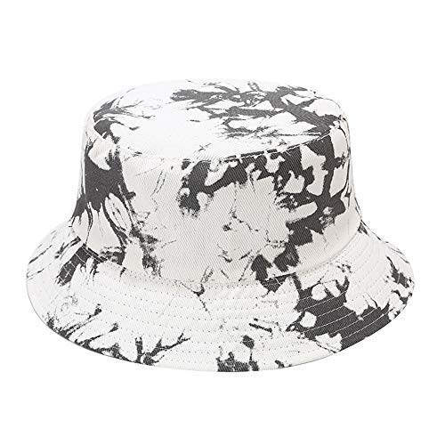 Umeepar Fischerhut Sonnenhut 2 in 1 Wendbares Sommerhut Hut for Damen Herren (Tie Dye Grau weiß) von Umeepar
