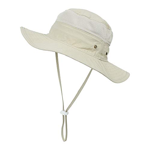 Umeepar Kinder Baby Sonnenhut Jungen Mädchen Kleinkinder Strandhut Sommerhut Sommer Kinderhut Verstellbare, Beige von Umeepar