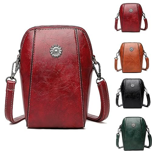 All-Match-Vertikale Handytasche, Crossbody Bags For Women Trendy, Diagonale Kleine Tasche Aus Weichem Echtes Leder, Umhängetaschen und Clutches aus Leder zum Umhängen, Phone Crossbody Bags von Umikk