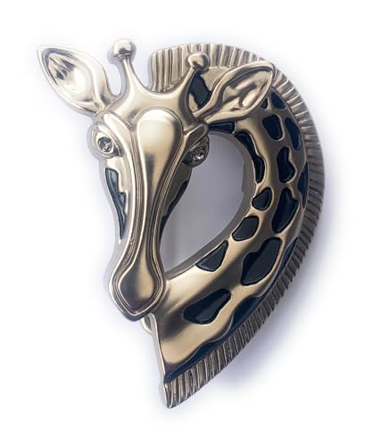 UmjuBELT Gürtelschließe Giraffe Gold, 4cm Wechselschließe mit Clic-System, Dekorative Metallschließe von UmjuBELT