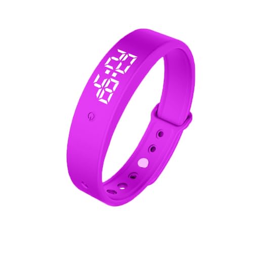 Vibrationswecker Armband, Vibrationsalarm Erinnerung Uhr, Silent Vibrations Wecker Armband, Töpfchen-Trainingsuhr, Trinkerinnerung, Pillenerinnerungen, Vibrationsarmuhr für Kinder Erwachsene, Lila von Umllpet