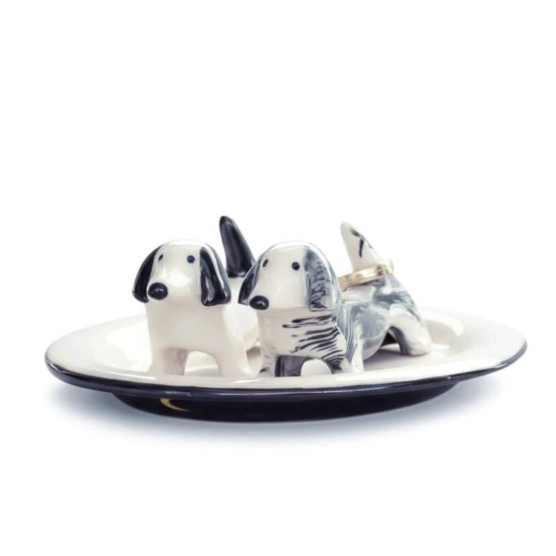 Dackel Schmuck Organizer Tablett - Handgemachtes Porzellan Hund Trinket Dish Für Ringe, Dresser Vanity, Skulptur Display, Figur von UmmaArte
